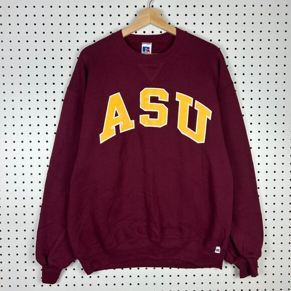 ASU‎ Arizona State Crewneck Large Vintage 90s USA Russell Athletic Sweatshirt - Picture 1 of 6